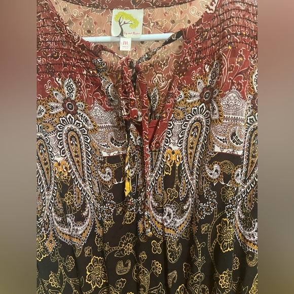 Fig and Flower Paisley Floral Boho Dress - Picture 4 of 10